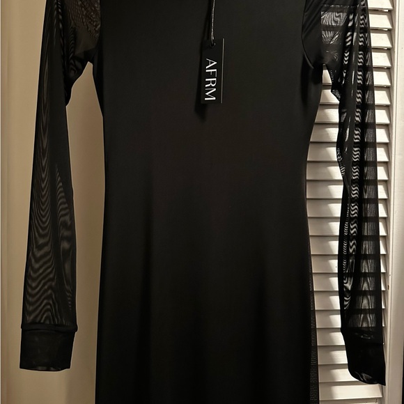 AFRM Elegant Black Long Sleeve Dress - Picture 9 of 12